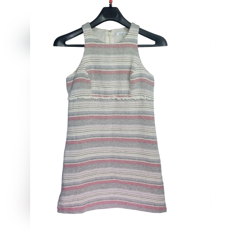 BCBGeneration shift mini dress striped tweed size 0